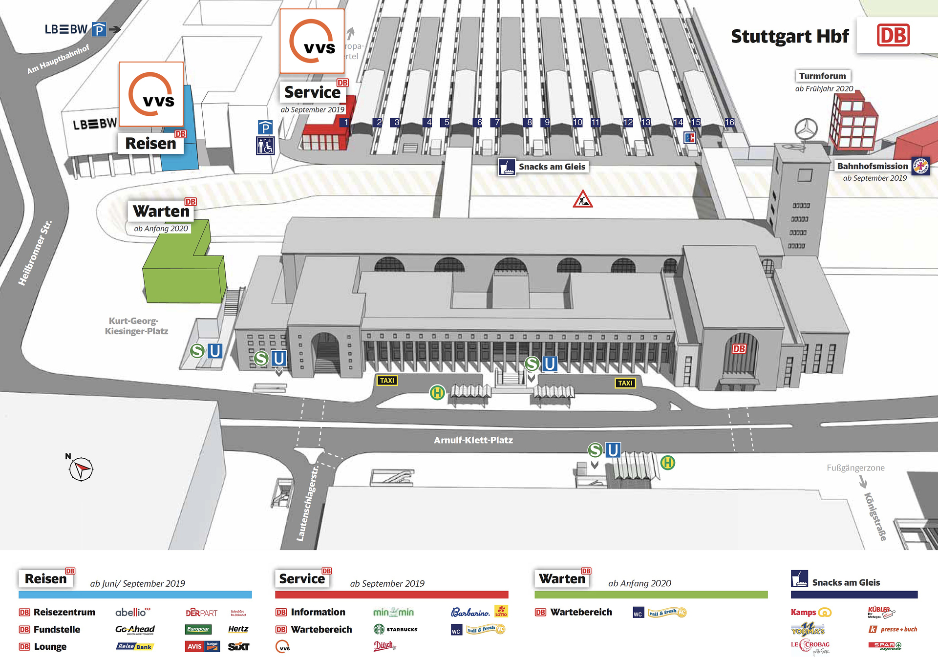 Neue Standorte VVSKundenzentrum und DB Reisezentrum im